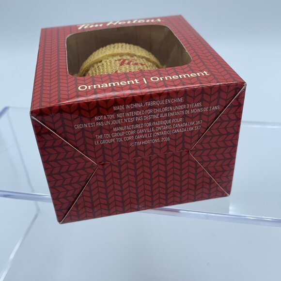 Tim Hortons Burlap Bag of Coffee Beans Holiday Ornament - Original Box - Picture 7 of 7